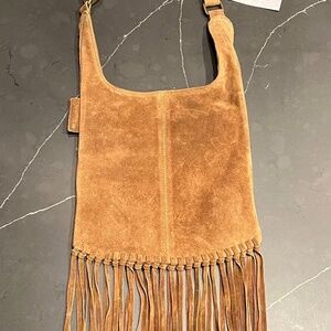 NWOT Musse & Cloud Suede Fringed Bag